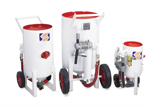 white surface preparation systems with red accents - MES Industrial Supplies & Equipment