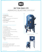 28 Ton (560 CF) ABRASIVE BLASTIng SYSTEM